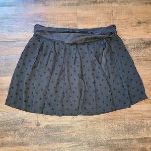 American Eagle Size 2 sheer black polka dot skirt
